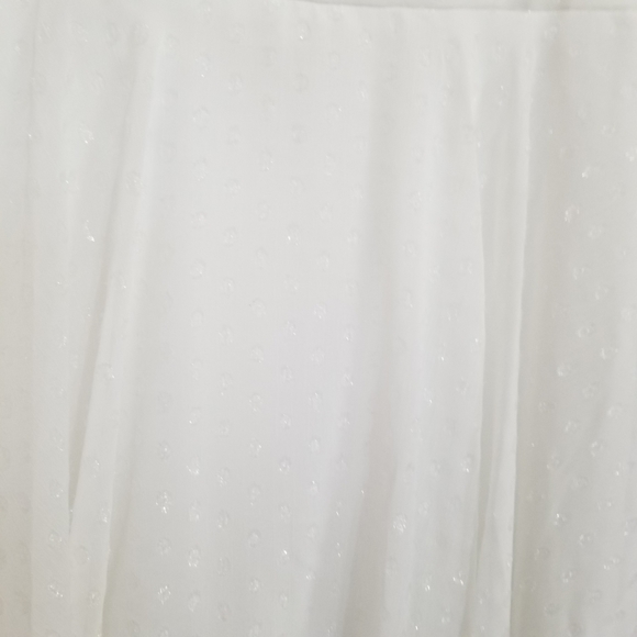 NWT Jules & Cleo White Shimmery Polka DotShort Sleeve Mini Dress Size 2 - Picture 9 of 13